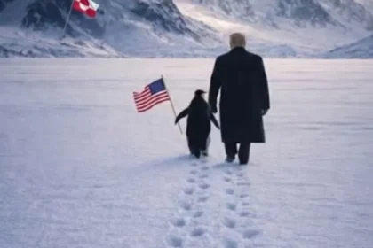 Casa Branca vira chacota por foto de Trump com pinguim