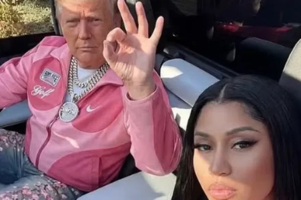 Donald Trump se veste como Nicki Minaj em fotografia de IA publicada pela cantora