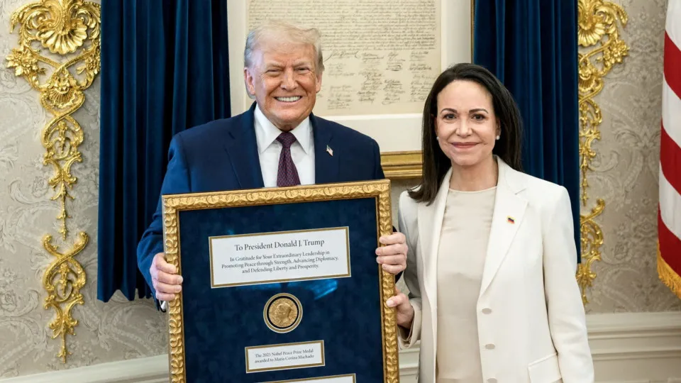 Após encontro com Trump, María Corina afirma que será presidente da Venezuela