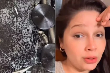 Mãe faz alerta após fogão de vidro explodir: