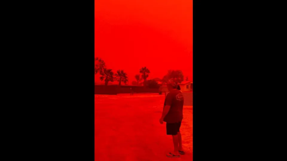 Ciclone deixa céu da Austrália com