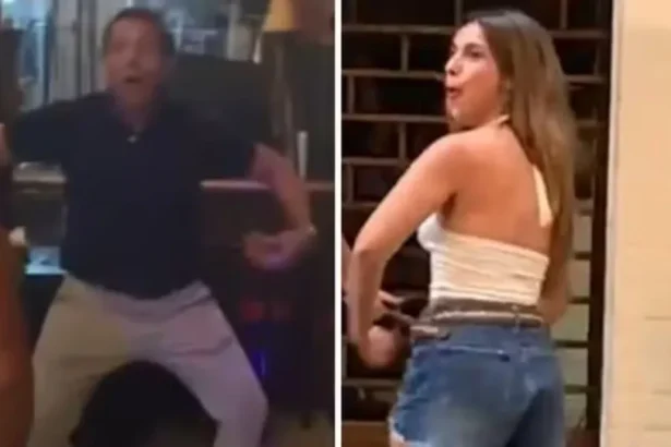 Pai repete gesto de argentina presa no Rio por racismo; vídeo