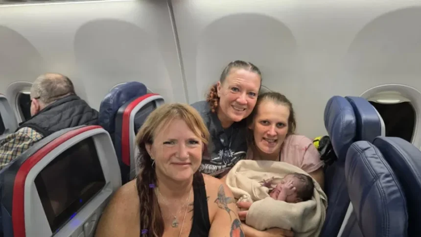 Mulher dá à luz em pleno voo nos EUA: “Avião está pousando, segura”