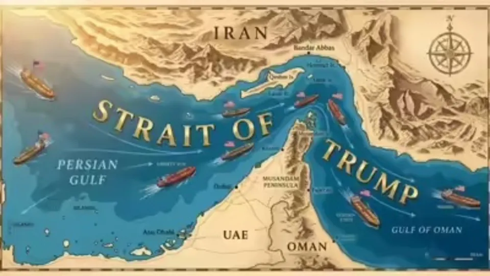 Presidente dos EUA republica mapa que renomeia Hormuz para