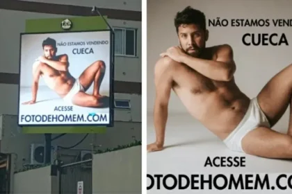 Prefeitura alega pornografia e retira outdoor com homem de cueca em SC