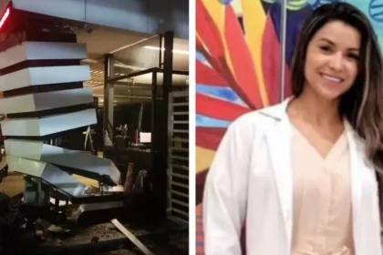 Mulher morre após bater carro em coluna da portaria de condomínio em Alphaville