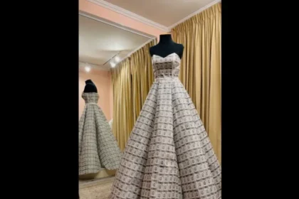 Estilista cria vestido de noiva com