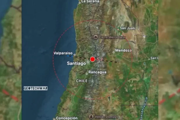 Terremoto de magnitude 4,8 atinge região próxima a Santiago, no Chile