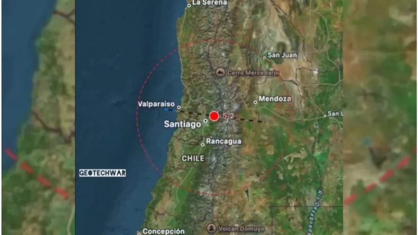Terremoto de magnitude 4,8 atinge região próxima a Santiago, no Chile