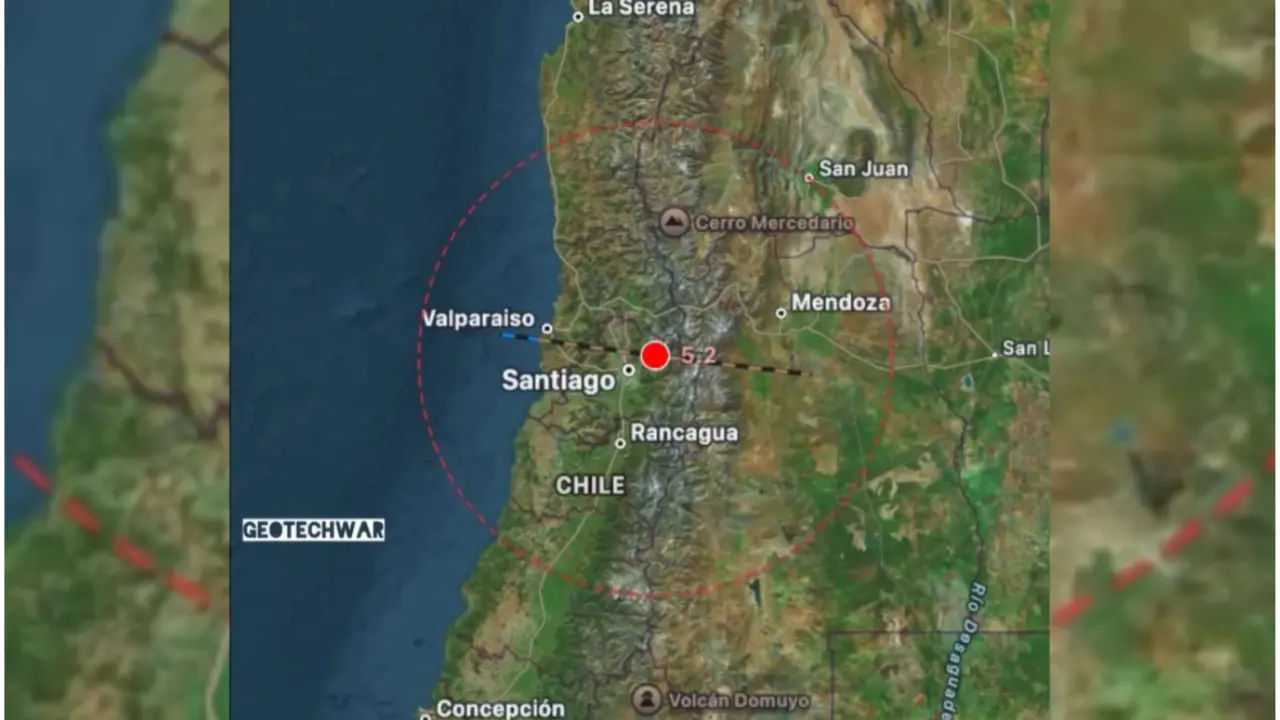 Terremoto de magnitude 4,8 atinge região próxima a Santiago, no Chile